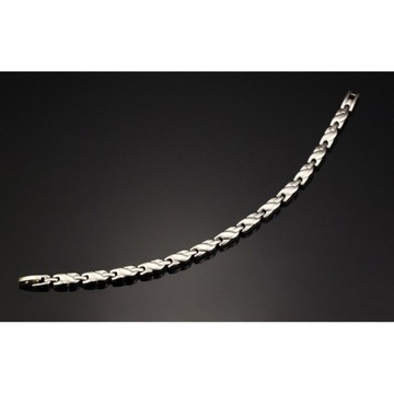 Damska bransoletka z łańcuszkiem ze stali tytanowej w kolorze srebrnym