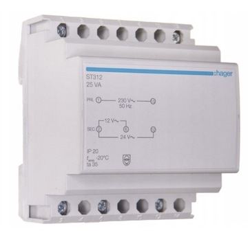 Transformator bezpieczeństwa modułowy 230/12-24V