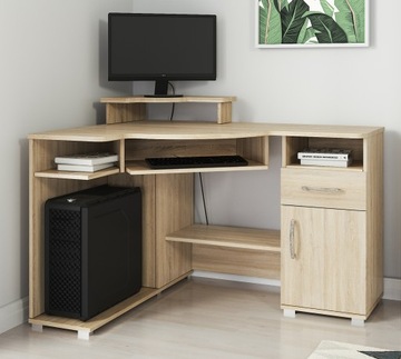 Вместительный угловой письменный стол ROT/полки, ящики Выбор