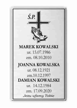 Могильная доска готова к монтажу, лента 70х50.