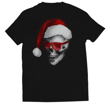 KOSZULKA ŚWIĄTECZNA MIKOŁAJ CZASZKA SKULL M