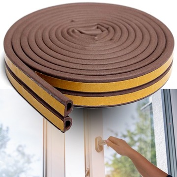 УПЛОТНИТЕЛЬ ДЛЯ ОКОН, ДВЕРНОЙ КОРОБКИ, ЛЕНТА САМОКЛЕЯЩАЯСЯ УПЛОТНИТЕЛЬНАЯ 1м