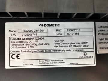 Кондиционер для парковки на крыше Dometic RTX2000 MAN 9105306745 936002513