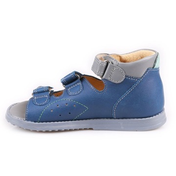 ДЕТСКИЕ КОЖАНЫЕ ПРОФИЛАКТИЧЕСКИЕ САНДАЛИИ НА КАБЛУКЕ THOMAS ANI-BUT R25