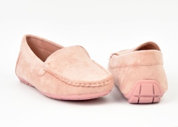 ЗАМШЕВЫЕ РОЗОВЫЕ МОКАСИНЫ, ПРОФИЛИРОВАННАЯ Стелька 40