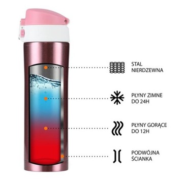 Термобутылка, термокружка, золото, 500мл NCB10 Nils