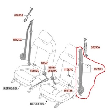 HYUNDAI TUCSON 2021+ PAS BEZPEČNOSTI STRANA ŘIDIČE NOVÝ ORIGINÁLNÍ USA
