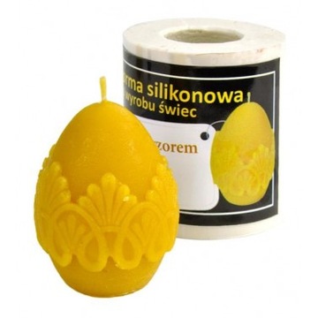 Forma silikonowa do świec- Jajko ze wzorem