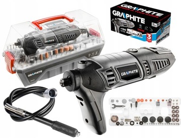 GRAPHITE MINISZLIFIERKA SZLIFIERKA WIELOFUNKCYJNA GRAWEGKA 170W + OSPRZĘT