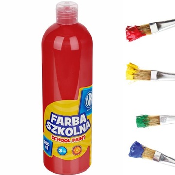 Astra FARBA SZKOLNA PLAKATOWA 500 ml czerwona