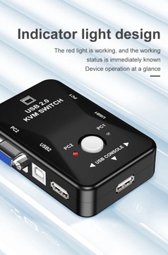 OULLX KVM-переключатель, VGA-разветвитель, кабель USB 2.0, коробка для USB-клавиатуры, мыши