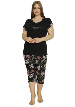 Piżama Damska Vienetta wiskoza +Size 4XL krótki