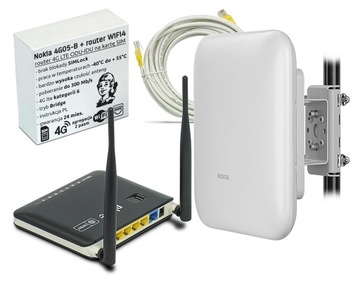Router zewnętrzny Nokia 4G LTE do 300Mb/s z anteną ODU-IDU WiFi bez simlock