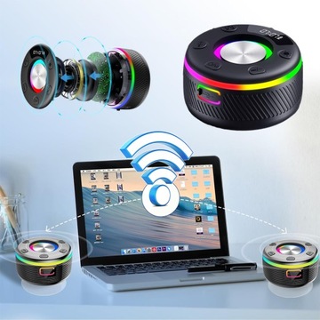 ПОРТАТИВНЫЙ ДИНАМИК BLUETOOTH С ПОДСВЕТКОЙ С ПРИСОСКОЙ Водонепроницаемый ДЛЯ ДУША