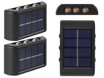 3x Lampa Solarna Tarasowa LED Czujnik Dzień/Noc