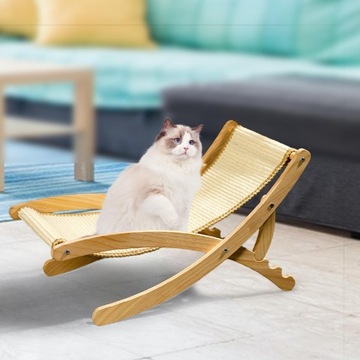 Кошачий стул, гамак-лежанка для кошек Комфортное спальное место из белого сизаля