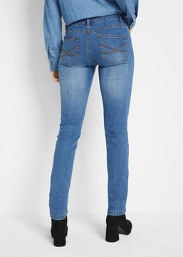 3H3C11 BONPRIX DŻINSY ZE STRETCHEM NIEBIESKIE SKINNY 48