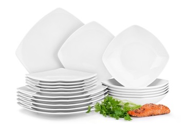 Komplet Zestaw Obiadowy PORCELANA 18el CARLINA