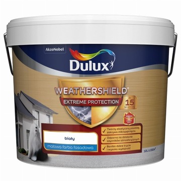 DULUX Farba elewac WEATHERSHIELD EXTREME biały 10L