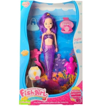 ВОЛШЕБНАЯ КУКЛА-РУСАЛОЧКА СО СВЕТЯЩИМСЯ ХВОСТОМ + АКСЕССУАРЫ