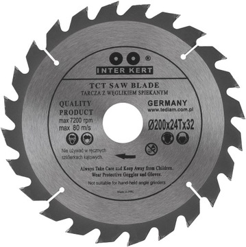 TARCZA WIDIOWA DO DREWNA PIŁA TNĄCA 200x32/24T