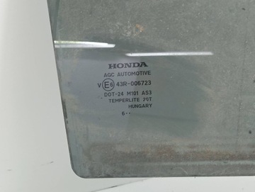 HONDA CR-V 2008 PRAVÁ STRANA SKLO (OKNO) DVEŘE ZADNÍCH