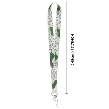 Простой держатель учетных данных с зеленым листом, ремешки для ключа, удостоверения личности, телефона в тренажерном зале