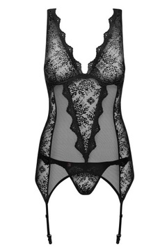 Gorset i stringi - Obsessive Emperita Corset & Thong XXL