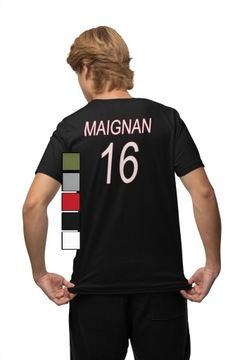 KOSZULKA MĘSKA Z NADRUKIEM NA PLECACH PIŁKA NOŻNA AC MILAN- MAIGNAN - 3XL