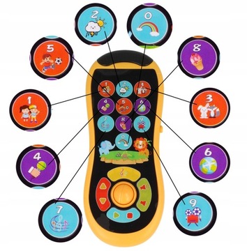ИНТЕРАКТИВНЫЙ ПУЛЬТ ДИСТАНЦИОННОГО УПРАВЛЕНИЯ ТЕЛЕВИЗОРОМ С МУЗЫКОЙ, МУЗЫКАЛ ДЛЯ ДЕТЕЙ, LED ОБРАЗОВАТЕЛЬНАЯ ИГРУШКА