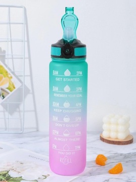 БУТЫЛКА ДЛЯ ВОДЫ 1 Л С МЕРНОЙ МОТИВАЦИОННОЙ БУТЫЛКОЙ ДЛЯ СПОРТИВНЫХ ЗАЛОВ В ШКОЛЕ