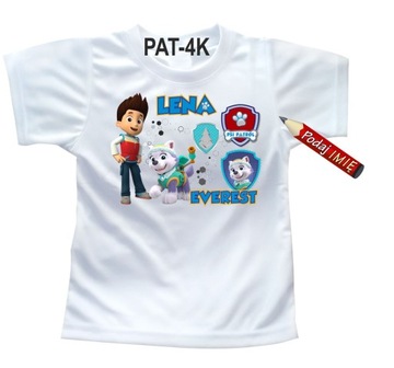 Футболка Paw Patrol с именем ребенка, 104 см