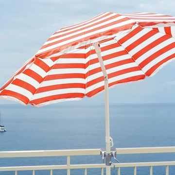 UCHWYT NA PARASOL OGRODOWY MOCOWANIE FLAGI ZACISK STABILNY STOJAK NA PORĘCZ