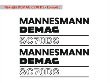 KOMPLET naklejek DEMAG CS70 DS naklejki