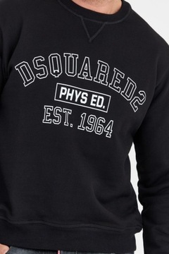 DSQUARED2 Czarna bluza męska z logo Phys Ed. r XL