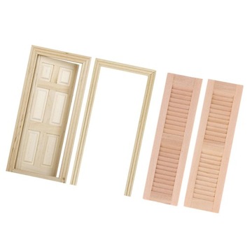 Филенчатые внутренние деревянные ставни для кукольных дверей и окон