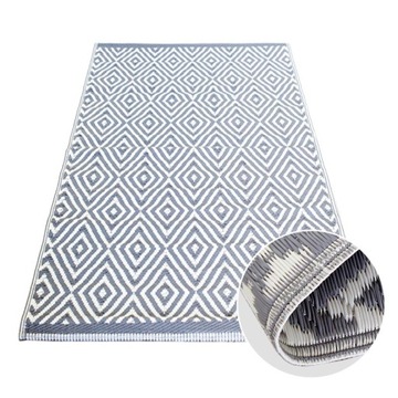 Dywan zewnętrzny 90x150 TARAS balkon Diamond SZARY