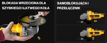 УГЛОВАЯ ШЛИФОВАЛЬНАЯ МАШИНА AVFix 21В 1000Вт 125мм + аккумулятор 5,0Ач + 13 шт. ЩИТЫ бесплатно