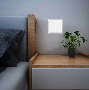 Пульт дистанционного управления сценами, 4 канала, 12 программ. Серия КТ ZigBee TUYA