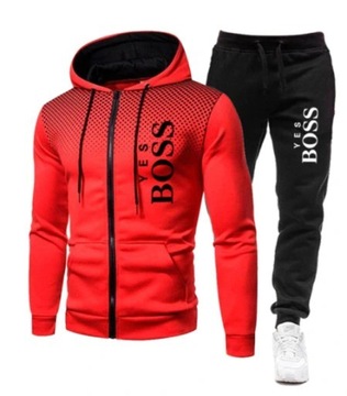 NOWY KOMPLET DRESOWY DRES SPODNIE BLUZA S-3XL BOSS