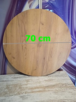 КРУГЛЫЙ СТОЛ, диаметр 70 см, крафтовый дуб золотистый.