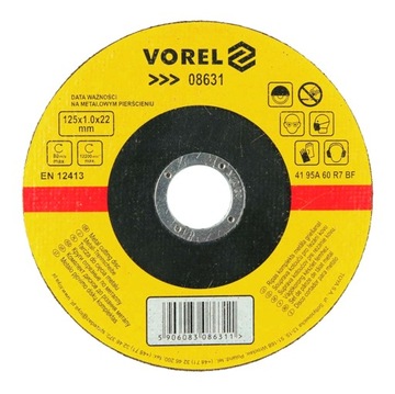 TARCZA DO CIĘCIA METALU 125X1X22MM VOREL