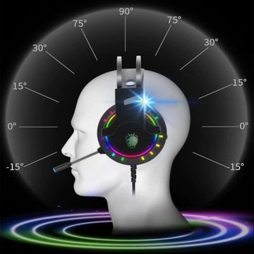 ИГРОВЫЕ НАУШНИКИ RGB LED МИКРОФОН РАЗЪЕМ USB