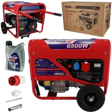 GENERATOR PRĄDU DEDRA Agregat prądotwórczy 230V 400V 6,5kW 6kVA trójfazowy