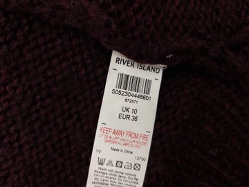RIVER ISLAND - fioletowy sweter - r. 36