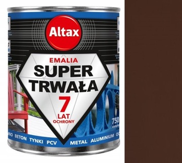 ALTAX EMALIA FTALOWA SUPER TRWAŁA BRĄZ CZEK.0,75L