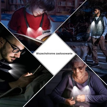 НАШЕЙНАЯ СВЕТОДИОДНАЯ ЛАМПА ДЛЯ ЧТЕНИЯ, 3 ЦВЕТА, ГИБКАЯ БАТАРЕЯ, USB