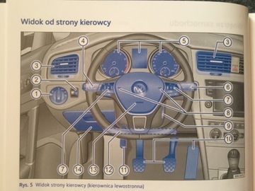 Руководство по эксплуатации Volkswagen VW Golf VII на польском языке, цветное, орг.