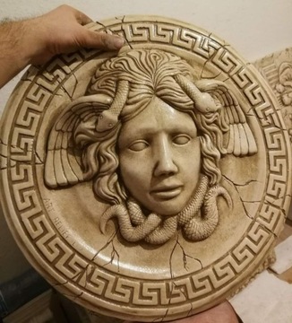 SZTUKATERIA GIPSOWA MEDUSA PŁASKORZEŹBA GRECKA