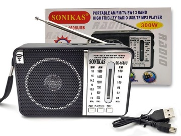 PRZENOŚNE RADIO SIECIOWE BATERYJNE R20 FM KUCHENNE BUDOWLANE USB BLUETOOTH